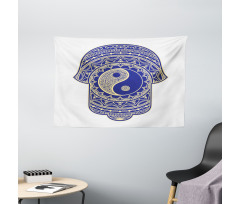 Japanese Ying Yang Wide Tapestry