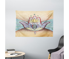 Wings Eye Mystical Wide Tapestry