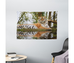 Siberian Mammal Warm Day Wide Tapestry