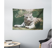 White Tiger Swimming Fun Wide Tapestry