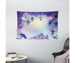 Street Night Wide Tapestry