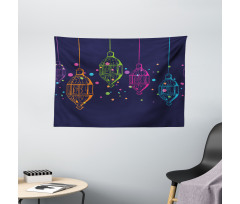 Candles in the Night Wide Tapestry