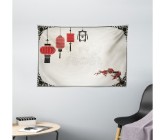 Minimalist New Year Wide Tapestry