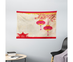 Japanese Old Paper Wide Tapestry