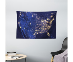 America Continent Space Wide Tapestry