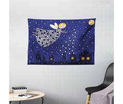 Girls Kids Cartoon Fairy Wide Tapestry