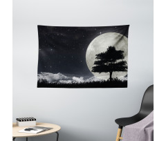 Giant Moon Tree Wide Tapestry