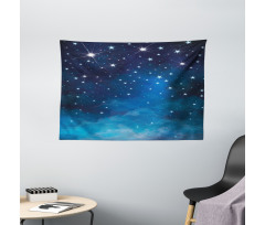 Vibrant Star Ombre Sky Wide Tapestry