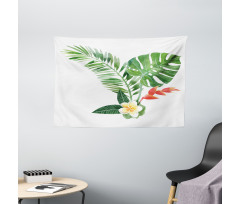 Blooming Tropical Fern Wide Tapestry