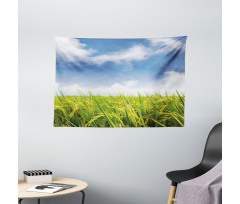 Paddy Rice Field Wide Tapestry
