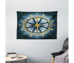 Yellow Navigation Wide Tapestry