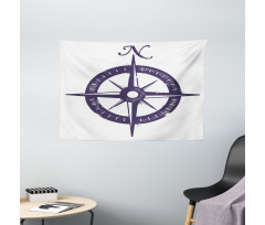 Sailing Navy Color Wide Tapestry