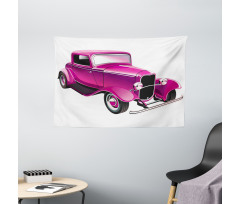 Vintage Muscle Car Wide Tapestry