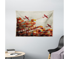 Geometric Aged Wide Tapestry