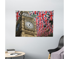 UK Flags Wide Tapestry
