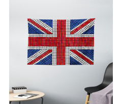 Mosaic British Flag Wide Tapestry