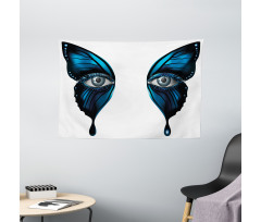 Realistic Female Butterfly Wide Tapestry