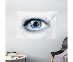 Planet Earth Reflection Wide Tapestry