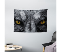Wild Wolf Dangerous Mammal Wide Tapestry
