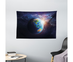Face of Earth in Space Wide Tapestry