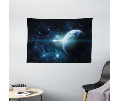 Mysterious Outer Space Wide Tapestry