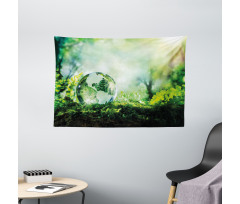 Globe in Fresh Forest Wide Tapestry