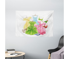 Girl Wardrobe Wide Tapestry