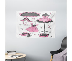 Cartoon Style Wide Tapestry