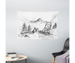 Winter Woods Wide Tapestry