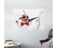 Birthday Doggy Wide Tapestry