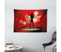 Woman Singer Star Wide Tapestry