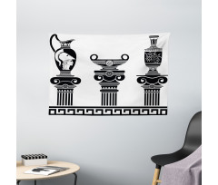 Hellenic Vase Design Wide Tapestry