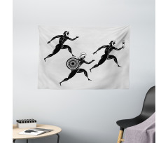 Spartan Runners Body Wide Tapestry