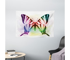 Butterfly Rainbow Wide Tapestry