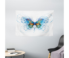 Curls Dots Wide Tapestry