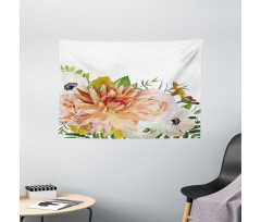 Fresh Leaves Wide Tapestry