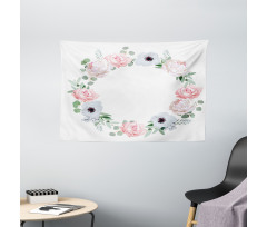 Delicate Leaves Wide Tapestry