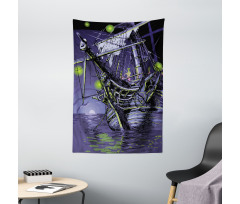 Ghost Vessel Island Tapestry