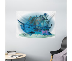 Underwater Antique Wide Tapestry