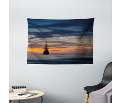Old Sailboat Marine Wide Tapestry