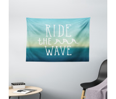 Ocean Graphic Art Wide Tapestry