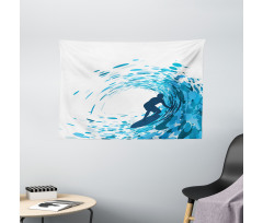 Huge Wave Athlete Wide Tapestry