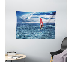 Windsurfer on Sea Wide Tapestry