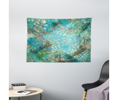 Fantasy Flowers Mix Wide Tapestry