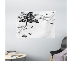 Fern Plants Floral Wide Tapestry