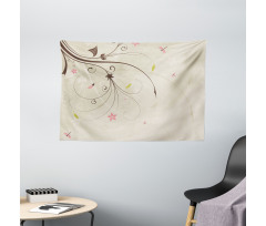Bouquet Shabby Plant Wide Tapestry