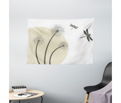 Dandelions Spring Art Wide Tapestry