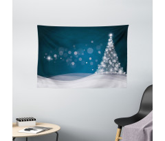 Fantasy Xmas Tree Wide Tapestry