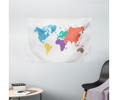 World Global Continents Wide Tapestry