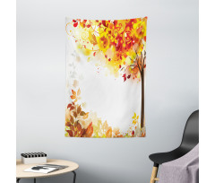 Abstract Fall Season Tree Tapestry